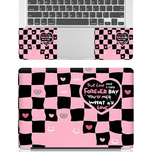 12.1-15.6 Inch Laptop Skin Decal, Universal Reusable Vinyl Laptop Cover Sticker, Waterproof Art Protector - Pink Black True Love - color: Pink Black True Love