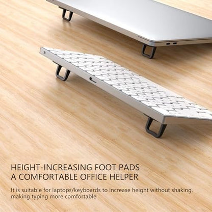 2PCS Foldable Laptop Stand Portable Notebook Holder Adjustable Cooling Bracket for Tablet - color: Silver Double Set Mo
