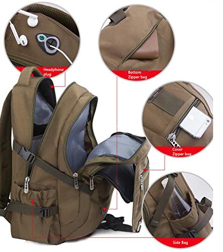 Laptop Backpack, Daypack with USB Port for Travel/Business/College/Women/Men - color: Grey