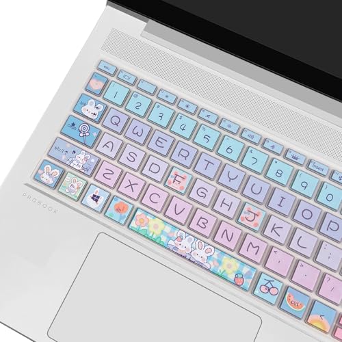 Keyboard Cover for 15.6" HP ProBook 450/455/650 G8/G9/10, Cute Bunny Keyboard Skin - color: Cute Bunny