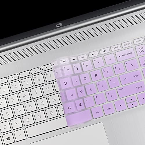 Keyboard Cover for 15.6 HP Laptop 15-ef 15-db/dy 15-ef2099nr 15-ef2127wm 15-ef2126wm 15-ef2500la 15-ef0875ms 15-ef1040nr 15-ef0023dx 15-ef2030tg 15-ef2747wm 15-ef1041nr 15-ef2025tg ef1300wm ef2040tg - color: GradualPurple