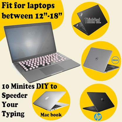 Generic Laptop Keyboard Cover for Long Nails with Raised Keys, Compatible with HP/DELL/Mac/Lenovo/Acer/Asus/Samsung12-18" Notebook Computer (Cat Eye)