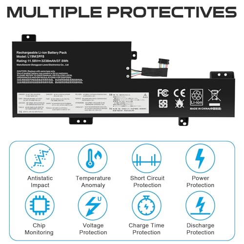 L19C3PF8 L19M3PF8 Laptop Battery Replacement for Lenovo Ideapad Flex 3-11IGL05 3-11ADA05 3-11IGL05 82B2 82B2002DID 82G4 82G4003KTW Series 5B10X02593 5B10X02604 SB10X02592 SB10X02595 11.58V 37.5Wh - size: L19C3PF8 14.76 × 5.12 × 0.98 in