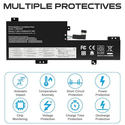 L19C3PF8 L19M3PF8 Laptop Battery Replacement for Lenovo Ideapad Flex 3-11IGL05 3-11ADA05 3-11IGL05 82B2 82B2002DID 82G4 82G4003KTW Series 5B10X02593 5B10X02604 SB10X02592 SB10X02595 11.58V 37.5Wh - size: L19C3PF8 14.76 × 5.12 × 0.98 in