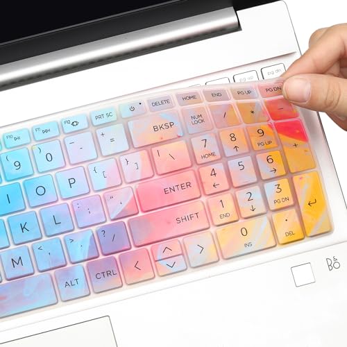 Keyboard Cover for HP 15.6" Laptop 15t 15z 15-fcxxxx 15-fdxxxx Series 2026 2025 2024, HP 15t-fd100/fd000 15-fd0083wm 15-fc0025dx 15-fc0093dx 15-fd0005dx fd0023dx, HP 250 255 G10 15.6 -Stylish Colorful - color: Colorful