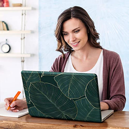 DINKY Laptop Skin Sticker Decal, 12" 13" 13.3" 14" 15" 15.4" 15.6 inch Laptop Universal Reusable Vinyl Skin Stickers Cover Art Decal Notebook PC Personalized Protector-Green Leaf - color: Abstract Marble