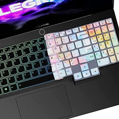 Keyboard Cover Skin for 2025 2024 2023 Lenovo Legion 5 5i 5p 5pi 7 7i 15.6" 16" 17.3" / Legion 5/5i/7/7i Pro 16" /Legion Slim 7 7i 15.6 /Legion 7 15.6" 16"/Ideapad Gaming 3 3i, US Layout - color: Colors
