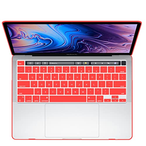 IBENZER Compatible with MacBook Pro 13 Inch Case M2 M1 2026 2025 2024 2023 2022 A2338 A2289 A2251 A2159 A1989 A1706 A1708, Hard Shell Case & Keyboard Cover for Mac Pro 13, Red, T13RD+1 - color: Red