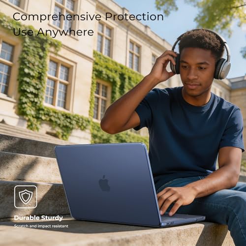 EooCoo for MacBook Neo Case 13 inch, Scratch Resistant, Original Indigo | 4 in 1 Kit, Durable, Easy Snap-On, Stays New, Model A3404 (A18 Pro Chip) - color: Original Indigo