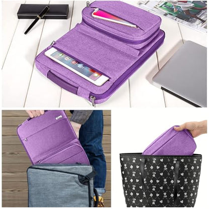 Voova Laptop Sleeve Case 15.6 Inch Compatible with MacBook Air 15 M2/M3/M4, MacBook Pro 15/16, 15-16" Hp Lenovo Dell Acer Asus, 2 in 1 Waterproof Computer Bag with Detachable Accessory Pouch, Lavender - color: Lavender, size: 15-16 Inch (15.7 x 11.8 x 1.2