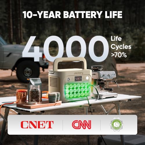 Jackery Solar Generator 1000 v2 with 200W Solar Panel, 1070Wh Portable Power Station, LiFePO4 Battery, 1500W AC Output, 1 Hr Fast Charge, for Camping, Emergency, RV, Off-Grid (Dune White) - style: E1000v2+200W(Dune White)