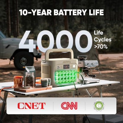 Jackery Solar Generator 1000 v2 with 200W Solar Panel, 1070Wh Portable Power Station, LiFePO4 Battery, 1500W AC Output, 1 Hr Fast Charge, for Camping, Emergency, RV, Off-Grid (Dune White) - style: E1000v2+200W(Dune White)