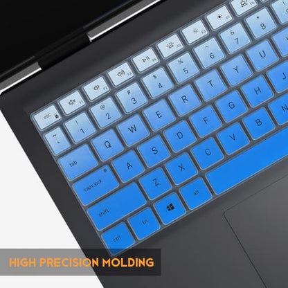 Keyboard Cover for 2026 2025 Dell 15 Laptop DC15250 DC15255 15.6 | for Inspiron 15 3510 3511 3515 3520 3530 3535 15.6" / Inspiron 16 5640 5645, Latitude 3520 Skin, Ombre Blue - color: Ombre Blue