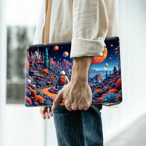 Reusable Universal Laptop Skin Sticker, Cut to Fit for 11.6–15.6 Inch Laptops, Waterproof Protective Film, No-Residue - Cosmic Journey - color: Cosmic Journey