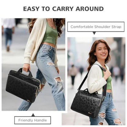 KIZUNA Laptop Sleeve Case 13 Inch Computer Shoulder Bag for 13.6" MacBook Air M2/MacBook Pro 14 M3 M2 M1 MAX/14 Lenovo ThinkPad X1 Carbon/IdeaPad Flex 5 Gen 8/IdeaPad Flex 5i/Yoga 9i Dell - color: Black-star, size: 13-13.3 Inch