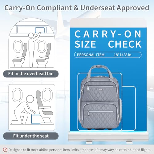 Underseat Carry On Luggage with Wheels, 17 inch Lightweight Overnight Soft Sided Personal Luggage Bag Carry-On Suitcase for Short Trip Travel Business, Grey - color: Grey