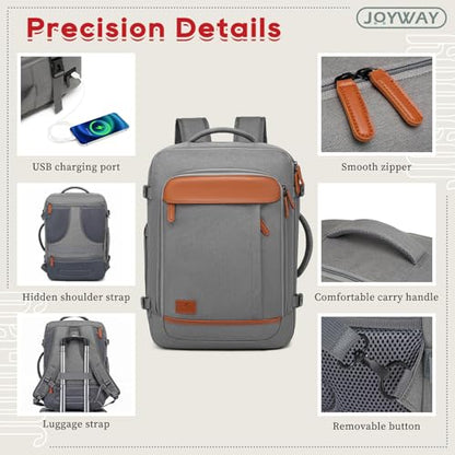 Joyway Expandable Carry on Luggage Sets Airline Approved, Lightweight Hard Shell 20 Inch Carry-on Suitcase with Spinner Wheels, Grey - color: Grey, size: 4 piece sets (13/20)