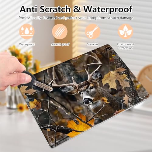 Laptop Skin Sticker Decal 15.6 Inch,12 13 13.3 14 15 15.6 in Laptop Netbook Skins for Notebook,Art Decal Removable Waterproof Scratch Resistant,Universal Vinyl Cover,Forest Deer - color: Forest Deer