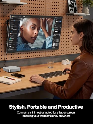 UPERFECT Portable Monitor 27”, Dual Mode 4K UHD 144Hz/FHD 288Hz Gaming Monitor, 0.1ms FreeSync, 600 Nits, 125% sRGB, USB-C & HDMI 2.1 & DP 1.4, Large Second Screen for Laptop, Computer, Game Consoles - size: 27"