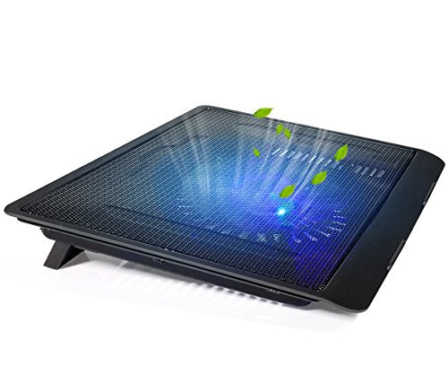 Alltravel Laptop Cooling Pad for Ultra Slimp Notebook and Universal Laptop 14", 13“ and Smaller, Metal mesh with Super Fan, with Quiet and Light Weight Feature