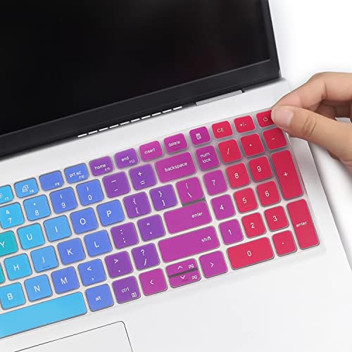 Keyboard Cover for 2026 2025 Dell 15 Laptop DC15250 DC15255 15.6" Dell Inspiron 15 3510 3511 3515 3525 3530 3535 5510 5515 5518 7510 15.6", Vostro 3510 3520 3530 5510 5515 15.6, Inspiron 7610 -Rainbow - color: RAINBOW