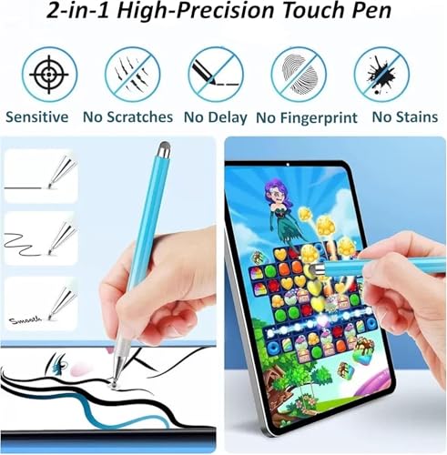 Stylus Pen for Samsung Galaxy Tab A11+/A11/A9+/A9/A8+/A8 Universal Android Pen Compatible with iOS/Microsoft/Android Tablet and Phones All Touch Devices (Black) - color: Black