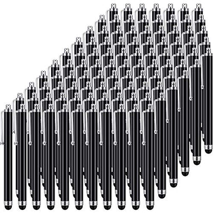Outus Stylus Pen Set of 100 Universal Capacitive Stylus Compatible with Samsung, Tablet, Most Devices with Capacitive Touch Screen (Black)