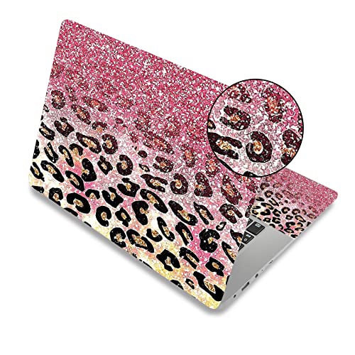 ARTSO 15.6 inch Laptop Notebook Skin Sticker Universal Soft Art Cover Decal Fits 12 13 13.3 14 15 15.4 15.6 inch Laptop Protector,Easy to Apply, Reusable, Pink Leopard Print - color: Pink Leopard Print