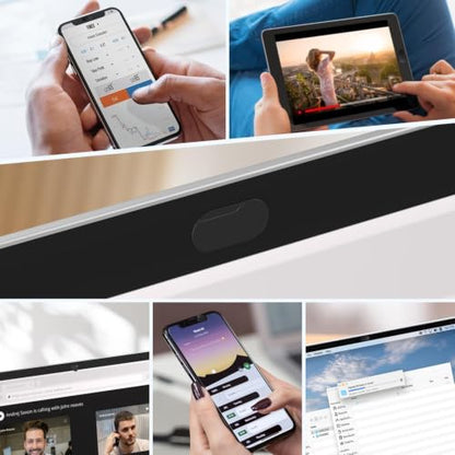imluckies Rotating Webcam Cover [2-Pack], 0.02 Inch Ultra-Thin Metal Privacy Cover for Laptop, MacBook, iMac, PC, iPad & iPhone, Black - color: Black