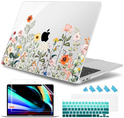 May Chen Compatible with MacBook Air 13 inch Case 2022 2021, 2020-2018 Release Model: M1 A2337 A2179 A1932, Plastic Hard Shell Case Cover for Mabook Air 13 inch with Retina Dispaly, Spring Flowers - color: Spring flowers