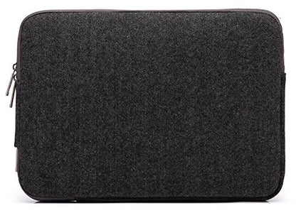 Herringbone Woollen Water-Resistant for 13-13.3 Inch Laptop Sleeve Case Bag (13-13.3 Inches, Black) - color: Black, size: 13-13.3 Inches