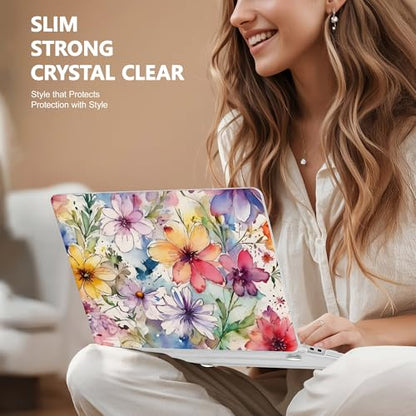 May Chen Compatible with MacBook Air 13 inch Case 2022 2021, 2020-2018 Release Model: M1 A2337 A2179 A1932, Plastic Hard Shell Case Cover for Mabook Air 13 inch with Retina Dispaly, Abstract Florals - color: Abstract Florals
