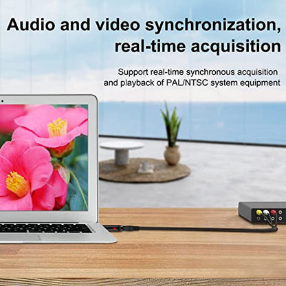 USB Audio Video Capture Card, Video Grabber VHS VCR TV to DVD Converter Capture Card Adapter for Windows