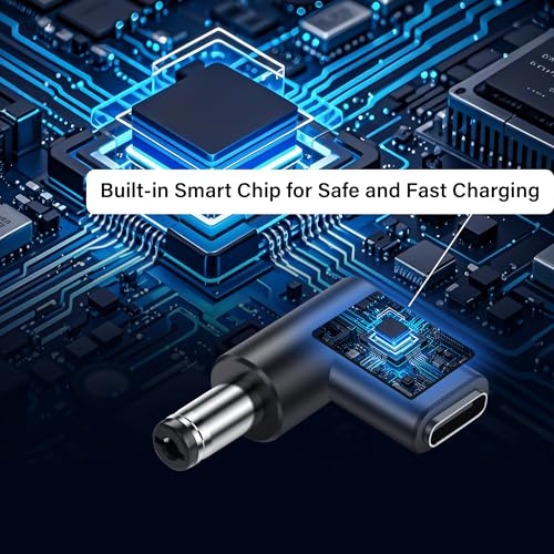 90 Degree DC 5.5 x 2.1mm to USB C Adapter,9V DC 5521 Male to USB Type C PD Emulator Trigger for LED Light、Router、Mobile Power Supply （4-Pack）