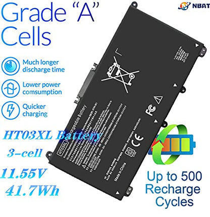 HTO3XL HT03XL L11119-855 Laptop Battery for HP Spare Pavilion 15-da0xxx 15-cs0xxx 15-cs3073cl 15-cs3153cl 15-cs1065cl 15-da0014dx 15-da012dx 15-db0011dx 17-by0053cl 14-dk1013dx 15-cs0053cl - size: 11.26 x 4.53 x 1.46 inches