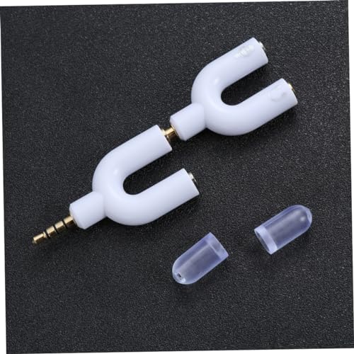 Homoyoyo 2pcs Audio Input and Output Adapter Headset Splitter for Laptop and Connect Headphones and Microphone Simultaneously Portable and Convenient Design