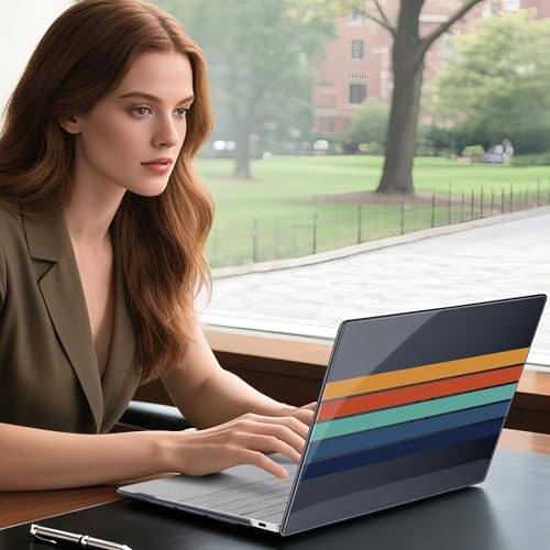 Batianda Retro Stripes Case for Dell XPS 13 Laptop 2024 2025 | Fits Model 9340/9345/9350 13.4" Display, Lightweight Slim Hard Shell Protection for Men, Women, and Students - color: Stripe
