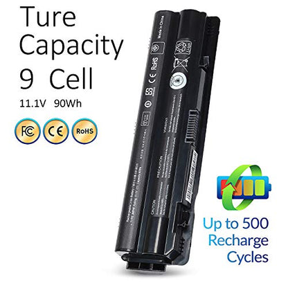 LQM 90Wh R795X Laptop Battery Replacement for Dell XPS 17 15 14 | Dell XPS 17 15 14 L701X L702x L501X L502x L401X Fit 312-1123 312-1127 453-10186 J70W7 JWPHF P09E WHXY3 - color: R795X