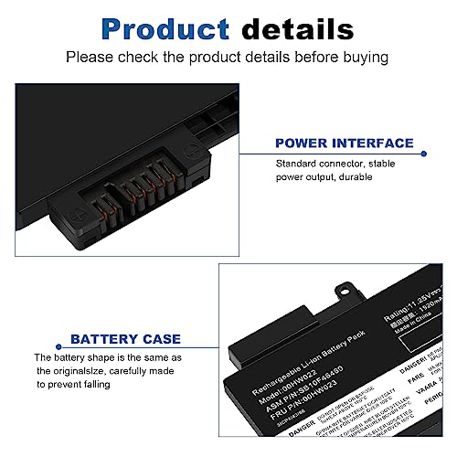 ASUNCELL 11.25V 24Wh 00HW022 00HW023 Battery for Lenovo ThinkPad T460s T470s Series SB10F46460 SB10F46461 SB10F46474 SB10F46475 00HW036 00HW037 - size: 00HW022 12.36 * 4.13 * 0.73 in