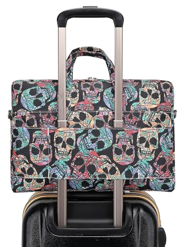 Laptop Shoulder Bag15.6inch women men Waterproof 16inch Computer Bags Women Business Office Work Bag Briefcase 14 inch case - color: Gothic Skull