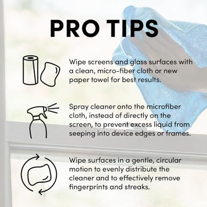 Clean Revolution Pro Digital Screen and Glass Cleaner, Spray and Wipe TV Screens, Computers, Mirrors and Windows: Non-Toxic, No Harsh Chemicals or Odors. Unscented, 18 oz (Pack of 1) - Made in USA - size: 18 Fl Oz (Pack of 1)