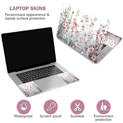 DINKY Laptop Skin Sticker Decal, 12" 13" 13.3" 14" 15" 15.4" 15.6 inch Laptop Universal Reusable Vinyl Skin Stickers Cover Art Decal Notebook PC Personalized Protector-Wildwill Flora - color: Wildwill Flora