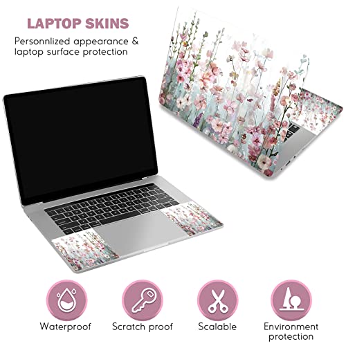DINKY Laptop Skin Sticker Decal, 12" 13" 13.3" 14" 15" 15.4" 15.6 inch Laptop Universal Reusable Vinyl Skin Stickers Cover Art Decal Notebook PC Personalized Protector-Wildwill Flora - color: Wildwill Flora
