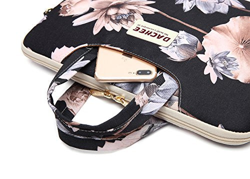 DACHEE Laptop Shoulder Bag for 15 Inch/15.6 Inch Macbook Pro - color: Lotus
