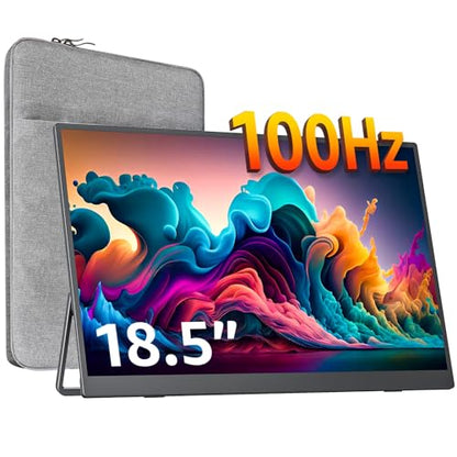 cocopar Portable Monitor IPS Travel Monitor with USB-C HDMI Portable Screen for Laptop MacBook Surface PC PS4/5 External Display with Kickstand, VESA Mountable, 18.5 Inch - size: 18.5 Inch