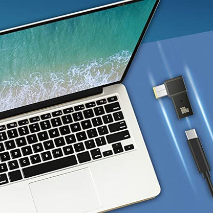 USB C to DC Tip Adapter, 100W PD Power ThinkPad Laptop Charging Cable | Adapter with USB C Female Input to Slim Tip Rectangle, Zinc Alloy PD Charge Converter for Lenovo ThinkPad Laptops