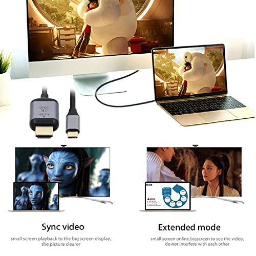 cablecc USB-C USB 3.1 Type C Source to HDMI HDTV Displays Male 4K Monitor Cable for Laptop 1.8m - style: USB-C to HDMI