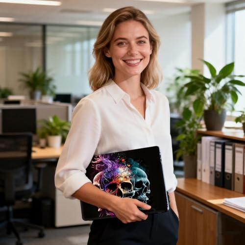 Universal Laptop Skin Sticker Decal for 11.6”12" 13" 13.3" 14" 15" 15.4" 15.6" Reusable Waterproof Scratch-Scratch Resistant Protective Vinyl Laptop Notebook Skin Stickers - Fire ice Skull - color: Fire ice Skull
