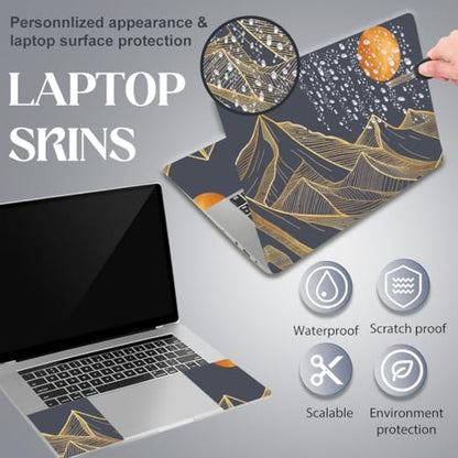 SUPERDANT Laptop Notebook Skin Sticker Cover Decal Abstract Mountain Laptop Protector Notebook PC Computer Art Protector Universal Notebooks Vinyl Decals Fits 12" 13" 13.3" 14" 15" 15.4" 15.6 inch