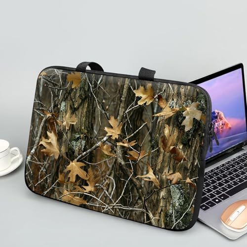 14 15 15.4 15.6 inch Laptop Handle Bag Computer Bag, Pouch Holder Notebook Sleeve Cover Soft Case Compatible for Dell,Lenovo,Toshiba HP, Asus Notebook-Oak Maple Leaf - color: Oak Maple Leaf